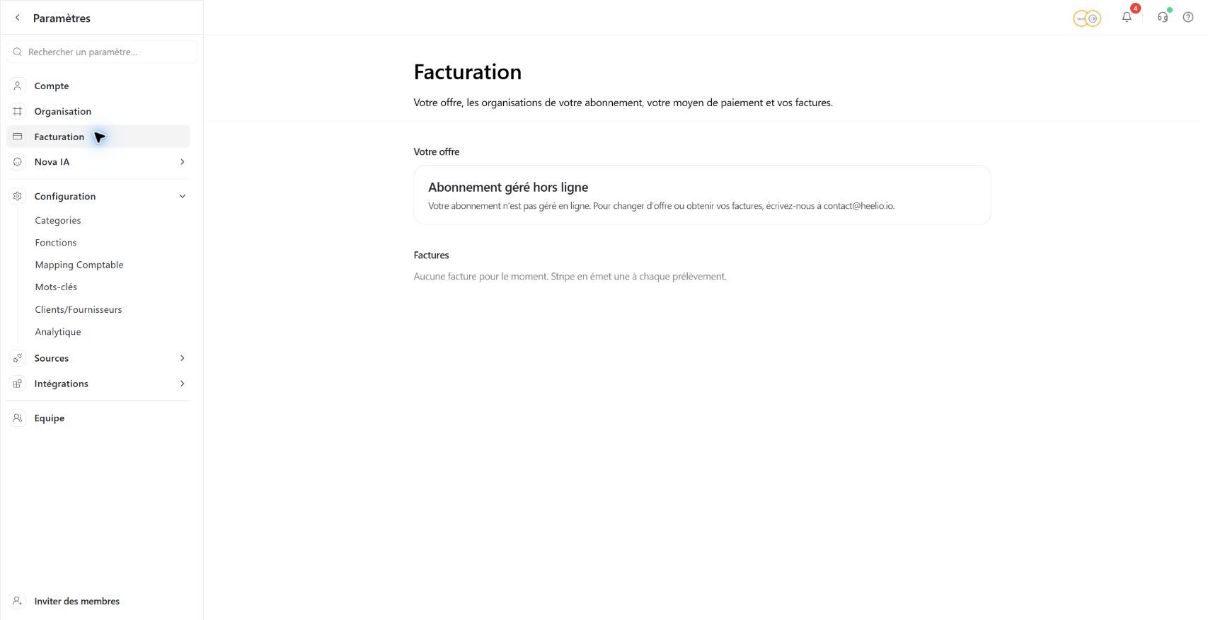 Consulter la gestion de son abonnement