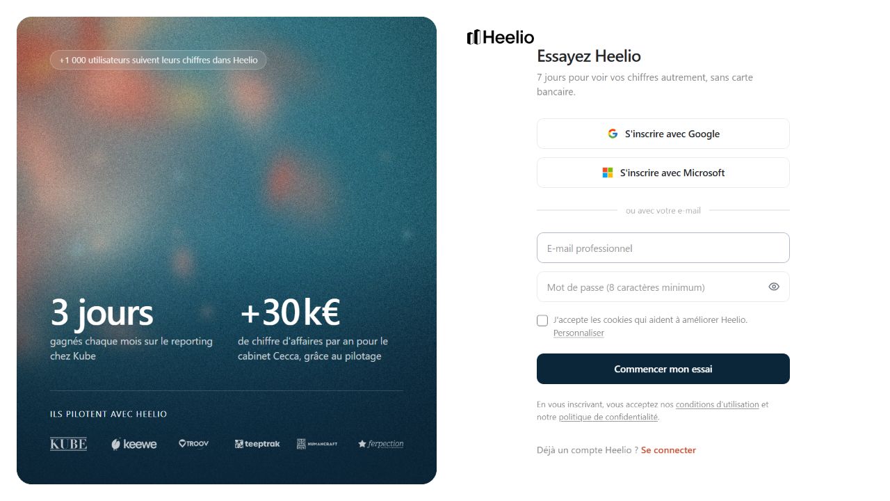 Créer son accès à Heelio