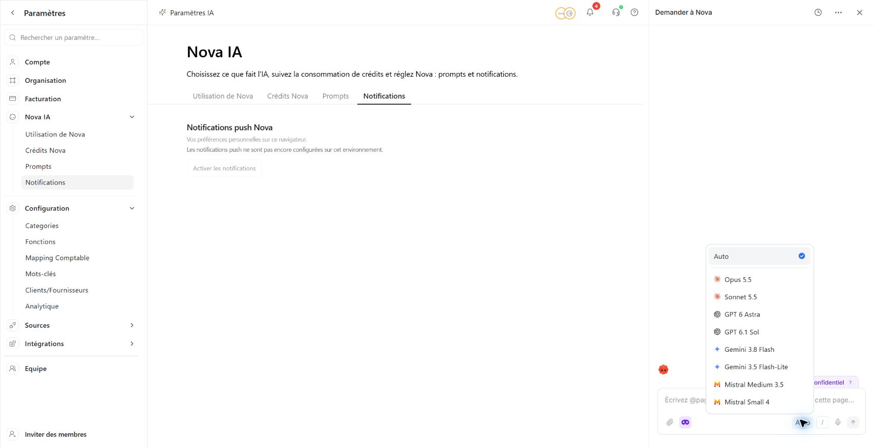 Choisir le modèle et préparer les données de la question