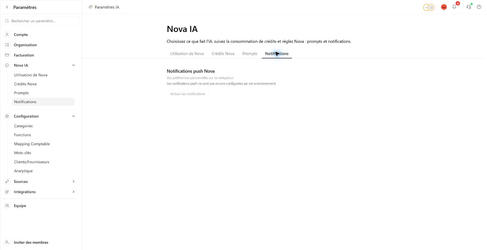 Lire l’état des notifications push
