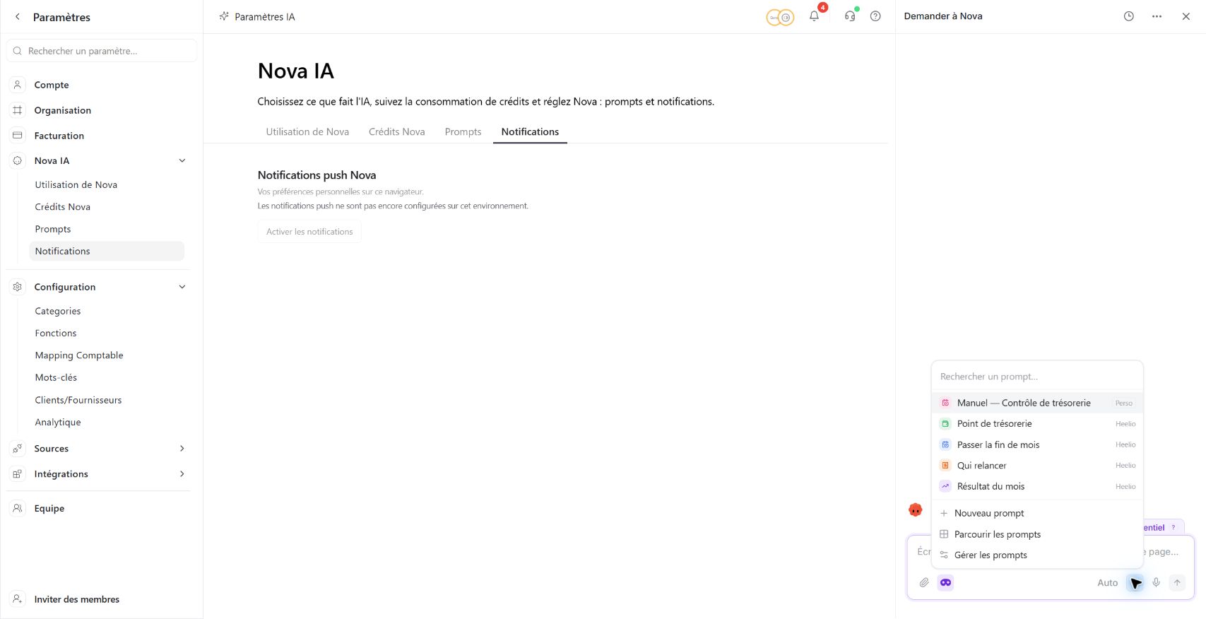 Insérer un prompt dans la question